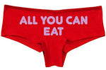 Knaughty Knickers All You Can Eat give the hint it aint gonna lick itself Red
