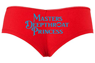 Knaughty Knickers Masters Deepthroat Princess Oral Sex Slutty Red Boyshort