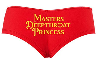 Knaughty Knickers Masters Deepthroat Princess Oral Sex Slutty Red Boyshort