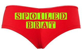 Knaughty Knickers Daddy's Spoiled Brat Red Boy Short Panties DDLG CGLG Kitten