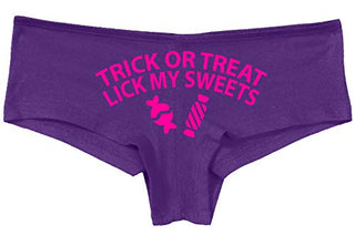 Trick or Treat, Lick My Sweets • Boyshorts • Purple