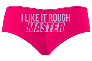 Knaughty Knickers I Like It Rough Master Give To Me Hard Hot Pink Slutty Panties