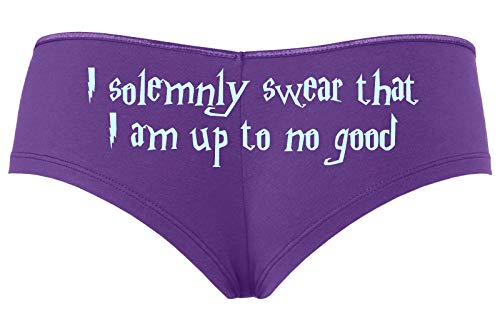 Knaughty Knickers I Solemnly Swear That I Am up to No Good Purple Boyshort Panties