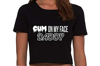 Knaughty Knickers Cum On My Face Daddy Facial Cumslut Black Cropped Tank Top