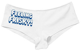 Kanughty Knickers Women's Feeling Frisky Booty Funny Sexy Boyshort White