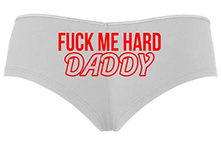 Knaughty Knickers Fuck Me Hard Daddy Pound Me Master Slutty White Boyshort