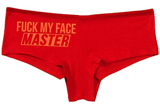 Knaughty Knickers Fuck My Face Master Oral Deepthroat Slutty Red Panties