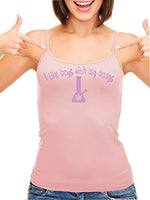Knaughty Knickers I Like Boys With Big Bongs Pot Weed Pink Camisole Tank Top