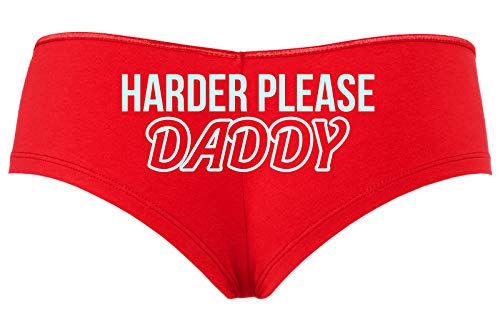 Knaughty Knickers Harder Please Daddy Give It To Me Rough Slutty Red Boyshort