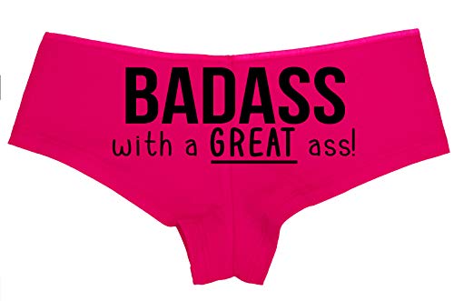 Knaughty Knickers Badass with A Great Ass Nice Booty Rude Flirty Pink Boyshort