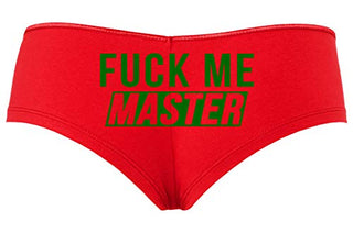 Knaughty Knickers Fuck Me Master Give It To Me Please Slutty Red Boyshort