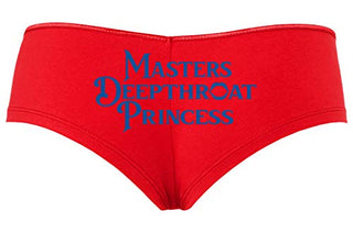 Knaughty Knickers Masters Deepthroat Princess Oral Sex Slutty Red Boyshort