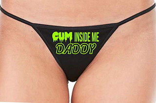 Knaughty Knickers Cum Inside Me Daddy Creampie Cumplay Black String Thong Panty