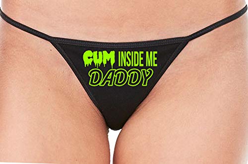Knaughty Knickers Cum Inside Me Daddy Creampie Cumplay Black String Thong Panty