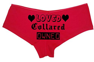 Knaughty Knickers Women's Loved Collared Owned BDSM Slave Hot Sexy Boyshort