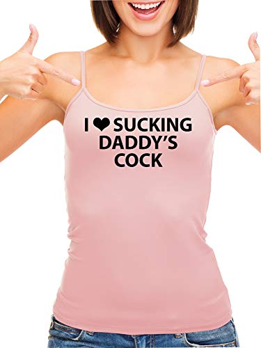 Knaughty Knickers I Love Sucking Daddys Cock DDLG Oral Pink Camisole Tank Top