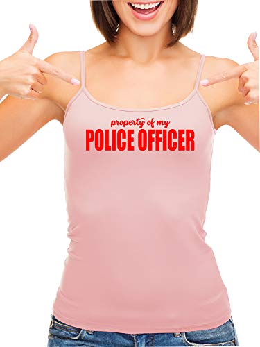 Knaughty Knickers Property of My Police Officer LEO Wife Pink Camisole Tank Top