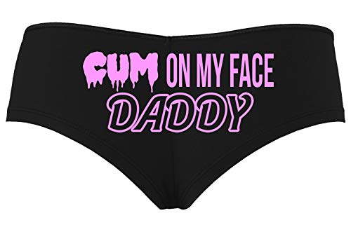 Knaughty Knickers Cum On My Face Daddy Facial Cumslut Black Boyshort Panties