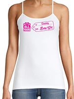Knaughty Knickers To Daddy From BabyGirl Baby Girl Tag White Camisole Tank Top