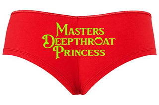 Knaughty Knickers Masters Deepthroat Princess Oral Sex Slutty Red Boyshort