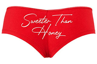 Knaughty Knickers Sweeter Than Honey Cute Oral Flirty Slutty Red Boyshort