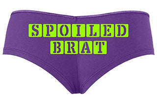 Knaughty Knickers Daddy's Spoiled Brat Purple Boy Short Panties DDLG CGLG Kitten