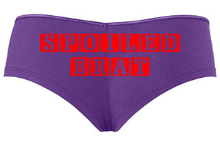 Knaughty Knickers Daddy's Spoiled Brat Purple Boy Short Panties DDLG CGLG Kitten