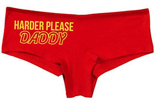 Knaughty Knickers Harder Please Daddy Give It To Me Rough Slutty Red Panties