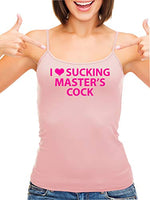 Knaughty Knickers I Love Sucking Masters Cock Blowjob Slut Pink Camisole Tank