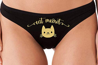 Knaughty Knickers Eat Meowt Pussy Cat Kitty Kitten oral sex lick me flirty thong