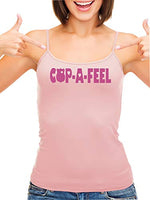 Knaughty Knickers Cop A Feel Police Wife Girlfriend LEO Pink Camisole Tank Top