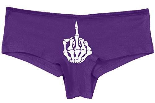 Knaughty Knickers Bony Hand Flipping Off Rave Party Festival Purple Booty Short