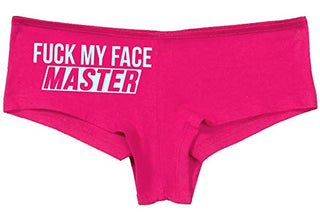 Knaughty Knickers Fuck My Face Master Oral Deepthroat Hot Pink Underwear