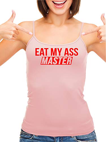 Knaughty Knickers Eat My Ass Master Lick It Submissive Pink Camisole Tank Top