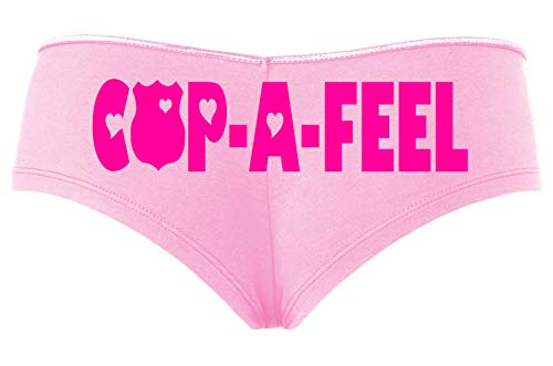 Knaughty Knickers Cop A Feel Police Wife Girlfriend LEO Baby Pink Slutty Panties