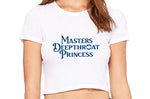 Knaughty Knickers Masters Deepthroat Princess Oral Sex White Crop Tank Top