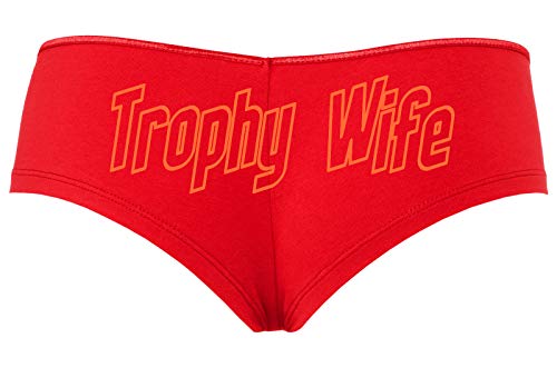 Knaughty Knickers Trophy Wife Panty Game Shower Gift Hotwife Cute Red Boyshort