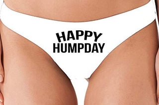 Knaughty Knickers Happy Humpday Selfies Thong Sexy White Underwear Social Media