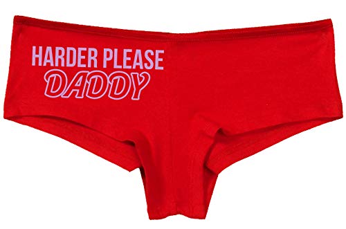 Knaughty Knickers Harder Please Daddy Give It To Me Rough Slutty Red Panties