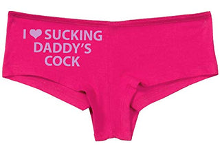 Knaughty Knickers I Love Sucking Daddys Cock DDLG Oral Hot Pink Underwear