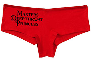 Knaughty Knickers Masters Deepthroat Princess Oral Sex Slutty Red Panties