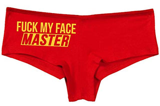 Knaughty Knickers Fuck My Face Master Oral Deepthroat Slutty Red Panties