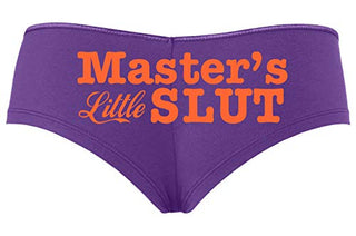 Knaughty Knickers Masters Little Slut BDSM DDLG Princess Slutty Purple Boyshort