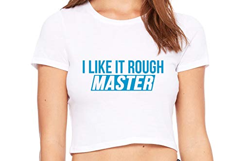 Knaughty Knickers I Like It Rough Master Give To Me Hard White Crop Tank Top