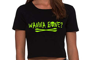 Wanna Bone? • Crop Top • Black