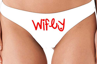 Knaughty Knickers Wifey Cute Bridal Engagement Thong Panty Game Shower Gift