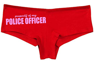 Knaughty Knickers Property of My Police Officer LEO Wife Slutty Red Panties