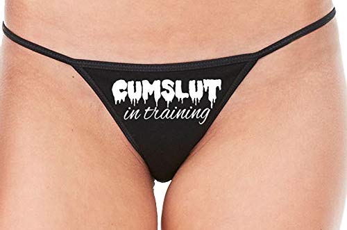 Knaughty Knickers Cumslut In Training Submissive Oral Sub Slut Sexy Black Thong