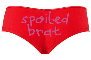 Knaughty Knickers Spoiled Brat DDLG Sexy Boyshort Panties for Little Sub