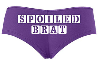 Knaughty Knickers Daddy's Spoiled Brat Purple Boy Short Panties DDLG CGLG Kitten